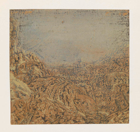 Rocky Landscape with a Gorge, First Version, Hercules Segers, c. 1625 - c. 1630 Canvas Print