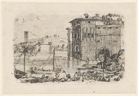 Loading merchandise, Isaac Walraven, 1696 - 1765 Canvas Print