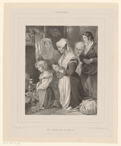 Godliness, Franciscus Bernardus Waanders, 1845 - 1846 Canvas Print