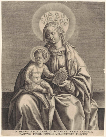 Maria with Christ Child, Antonie Wierix (II), 1563 - 1586 Canvas Print