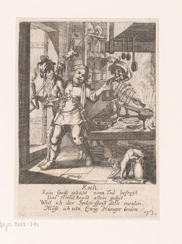 Cook and Death, Conrad Meyer, 1650 Canvas Print