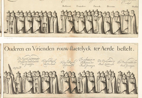 Funeral procession of William Frederick, Count of Nassau-Dietz (sheet 24), 1665, Michel Noé, 1666 Canvas Print