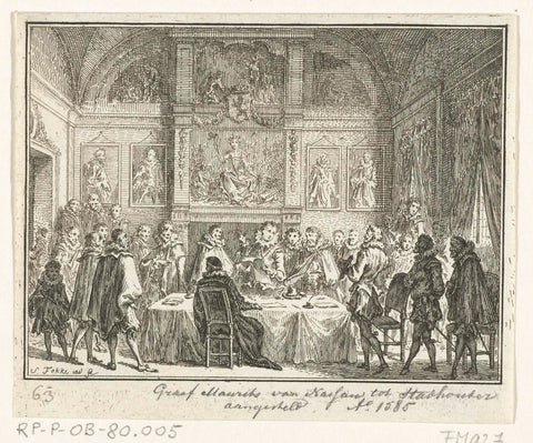 Maurits appointed stadtholder, 1585, Simon Fokke, 1782 - 1784 Canvas Print