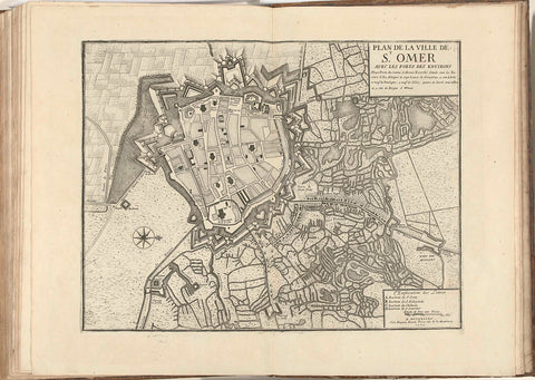 Map of Saint-Omer, 1710, Jacobus Harrewijn (attributed to), 1710 Canvas Print