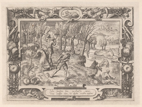 July, Etienne Delaune, before 1566 Canvas Print