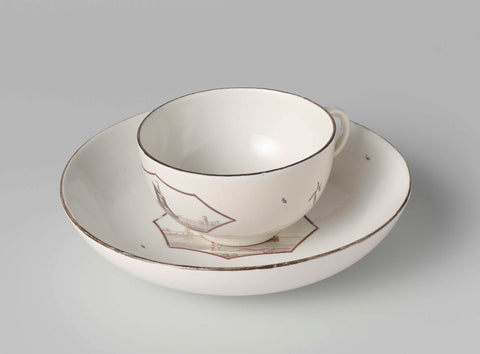 Cup and saucer, Weesper porcelain factory, 1759 - 1771 Canvas Print