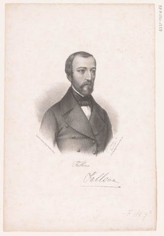 Portrait of Alfred de Falloux, Alphonse Farcy, 1852 Canvas Print