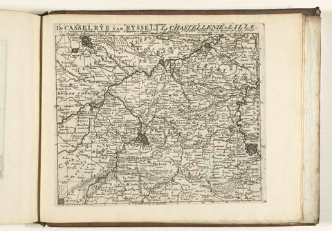 Map of lille's kasselrij, 1726, Abraham Allard, 1726 Canvas Print