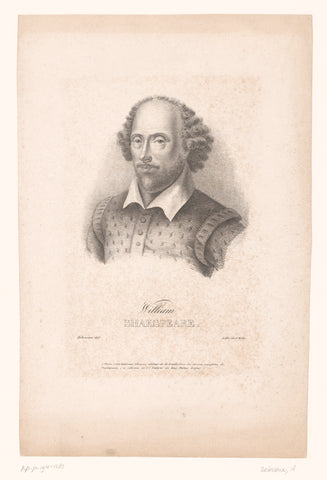 Portret van William Shakespeare, Alfred Delorieux, in or after 1817 - in or before 1836 Canvas Print