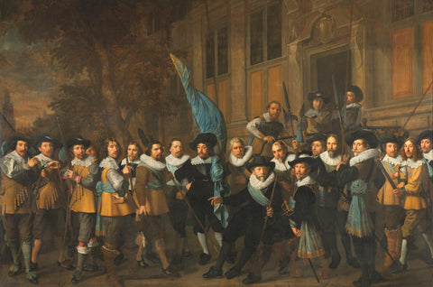 Officers and other civic Guardsmen of the IVth District of Amsterdam, under the Command of Captain Jan Claesz van Vlooswijck and Lieutenant Gerrit Hudde, Nicolaes Eliasz. Pickenoy, 1642 Canvas Print