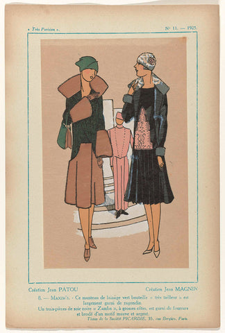 Très Parisien, 1925, No. 11, Pl. 8: Création Jean PATOU - MAXIM'S, G-P. Joumard (1925) Canvas Print