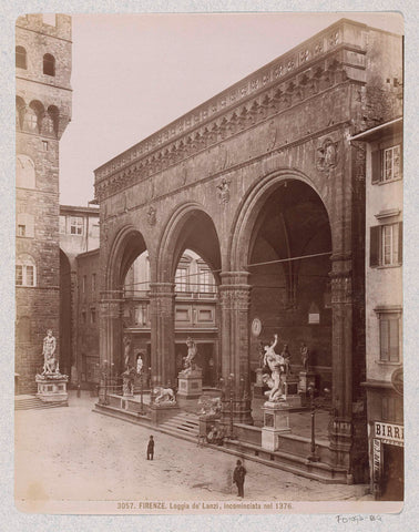 Loggia dei Lanzi in Florence, anonymous, c. 1870 - c. 1890 Canvas Print