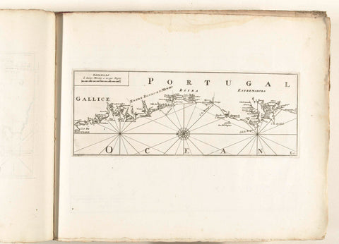 Map of the west coast of Portugal, c. 1702, anonymous, 1702 - 1703 Canvas Print