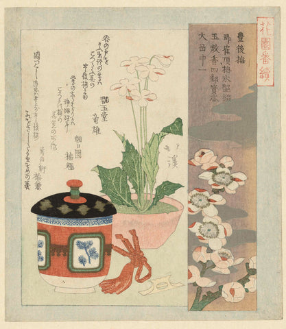 Still Life With Primula in Flower, Totoya Hokkei, 1823 Canvas Print