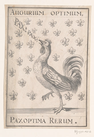 Allegorisch embleem bij de Vrede van Rijswijk, 1697, anonymous, 1697 Canvas Print