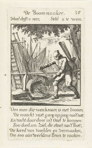 Treemaker, Caspar Luyken, 1694 Canvas Print