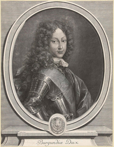 Portrait of Louis of France, Duke of Burgundy, Gerard Edelinck, 1675-1707 Canvas Print