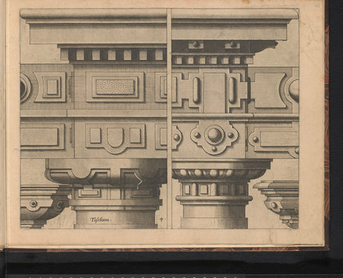 Two Tuscan main carriages and two consoles, Johannes or Lucas van Doetechum, 1578 Canvas Print