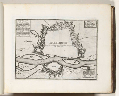 Map of Maastricht, 1693, Harmanus van Loon, 1693 Canvas Print