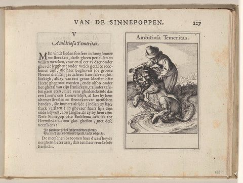 V Ambitiosa Temeritas, Roemer Visscher, 1614 Canvas Print