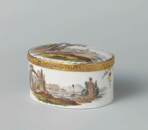 Snuffbox, Meissen porcelain manufactory, c. 1760 Canvas Print