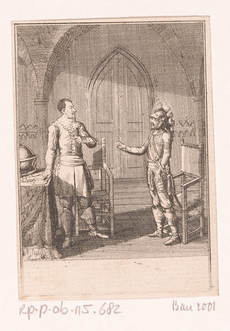 Wallenstein is addressed by the commander, Daniel Nikolaus Chodowiecki, 1799 Canvas Print