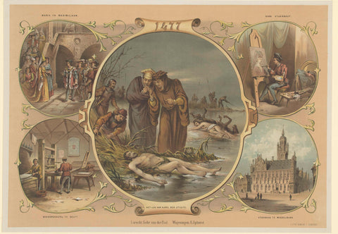 Events in and around the year 1477, Emrik & Binger, 1877 Canvas Print