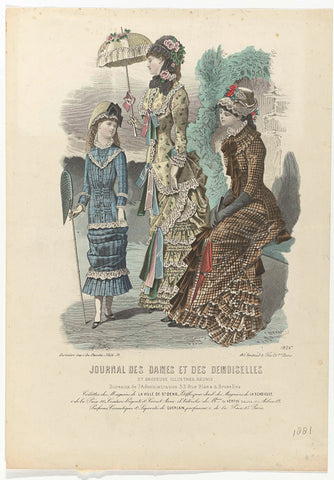 Le Journal des Dames et des Demoiselles, 1881 No. 1824t : Toilettes des Magasins (...), A. Bodin, 1881 Canvas Print