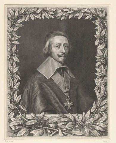 Portret van Armand-Jean du Plessis, Robert Nanteuil, 1657 Canvas Print