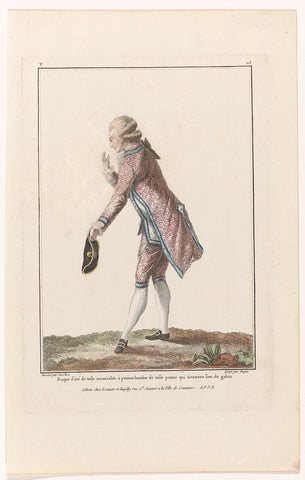 Gallerie des Modes et Costumes Français, 1776, T 113 : Fraque d'été de toil (...), Dupin, in or after 1776 Canvas Print