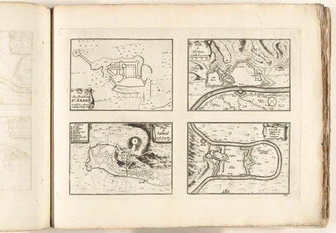 Maps of Tortosa and other places in Catalonia, c. 1702, anonymous, 1702 - 1703 Canvas Print