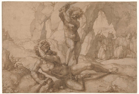 Hercules and Cacus, Jan Gossaert, 1518 - 1528 Canvas Print