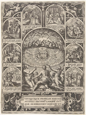 Zaligsprekingen, Hans Collaert (I), 1554 - 1580 Canvas Print