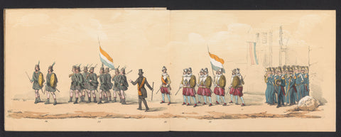 Historische optocht door studenten van de Groningse Hogeschool, 1850 (plate 8), Johannes Hermanus van de Weijer, 1850 Canvas Print