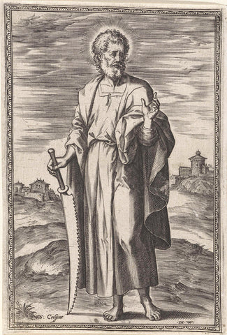 H. Simon Zelotes, Johannes Wierix, 1559 - before 1585 Canvas Print