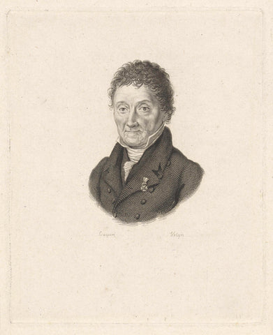 Portrait of Henri Daniël Guyot, Philippus Velijn, 1815 - 1836 Canvas Print