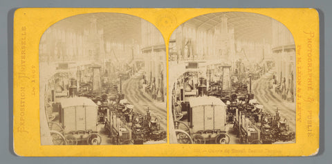 Danish section in the machinery hall at the World's Fair of 1867, Léon & Levy, 1867 Canvas Print