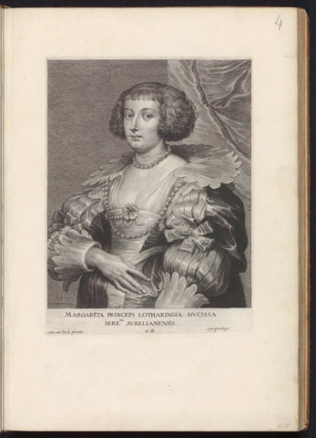 Portrait of Margaret, Princess of Lorraine, Schelte Adamsz. Bolswert, 1645 – 1646 Canvas Print