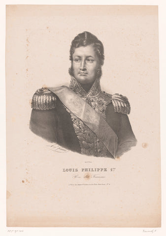 Portrait of Louis Philippe I of France, Auguste Foucaud, 1830 Canvas Print