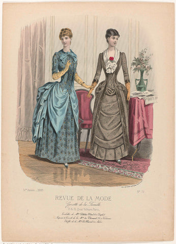 Revue de la Mode, Gazette de la Famille, 16 August 1885, 14th Year, No. 711 : Toilettes de Mme Pelletier-Vidal (...), A. Chaillot, 1885 Canvas Print