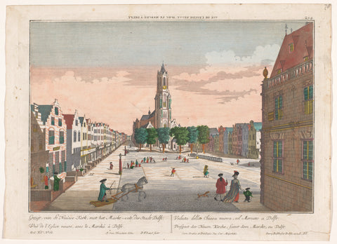 View of the Nieuwe Kerk in Delft, Georg Balthasar Probst, 1742 - 1801 Canvas Print