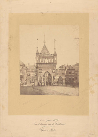 Gate of Honour at the entrance of the Vondelstraat in Amsterdam during the April Festival 1872, Wegner & Mottu, 1872 Canvas Print