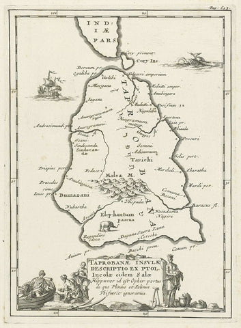 Map of Ceylon, Jan Luyken, 1692 Canvas Print