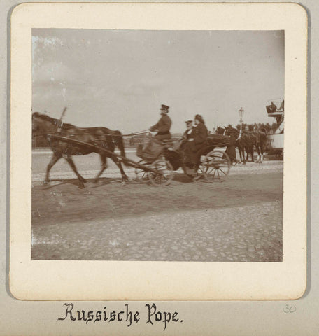 Russian orthodox priest in a carriage with coachman, Henry Pauw van Wieldrecht (possibly), 1898 Canvas Print