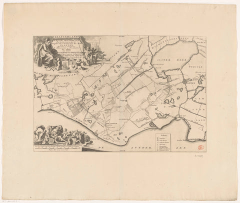 Map of the grietenij Gaasterland, anonymous, 1718 Canvas Print