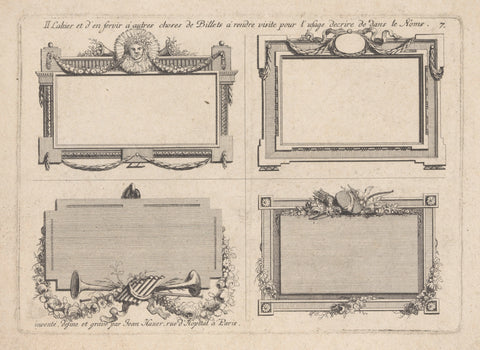 Rectangular nameplates, Johann Thomas Hauer, 1781 Canvas Print