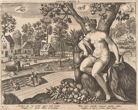 Summer, Adriaen Collaert, 1570 - 1618 Canvas Print