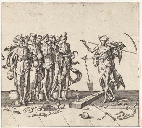 Death Procession, Pieter van der Borcht (I), 1558 - 1619 Canvas Print