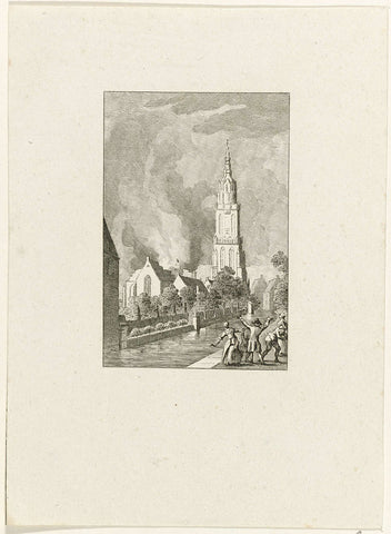 Explosion in the church of Amersfoort, 1787, Reinier Vinkeles (I), 1787 - 1795 Canvas Print