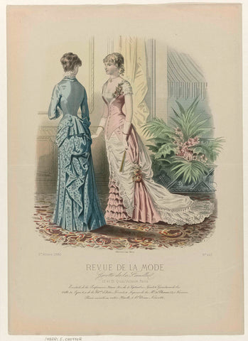 Revue de la Mode, Gazette de la Famille, Sunday, August 8, 1880, 9th year, No. 449: Eventails de la Parfumerie Ninon (...), E. Cheffer, 1880 Canvas Print